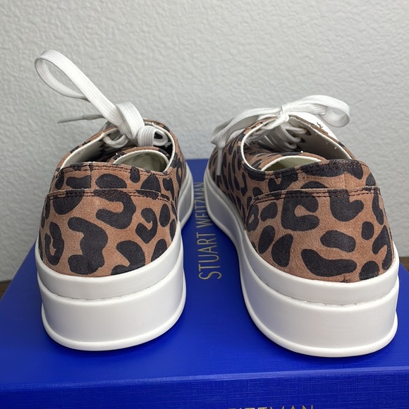 Stuart Weitzman Sammy Low Top Sneaker Cheetah Suede NWT US Size 8 - Picture 7 of 11